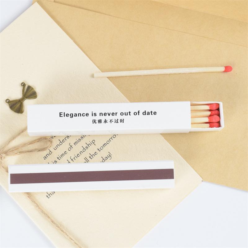 aromatherapy candle special lengthened matches 12 pcs puppet boxed color head cigar igniter aromatherapy baking matches Specification drawing