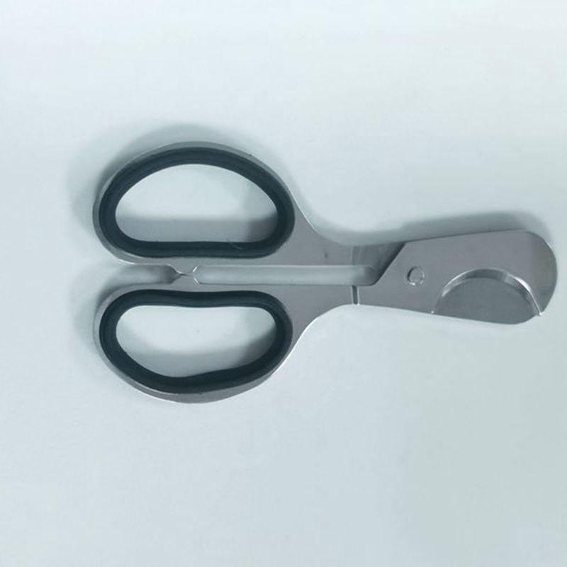factory supplier in stock all-steel double blade handle strap rubber gasket metal smoking set scissors cigar cutter cigar tapper Specification drawing