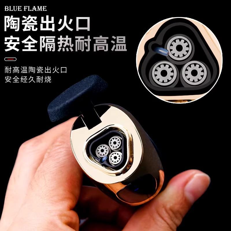 zhongbang gas-electric hybrid gas lighters three direct impact windproof touch induction automatic ignition electronic cigar lighter Application Scenario