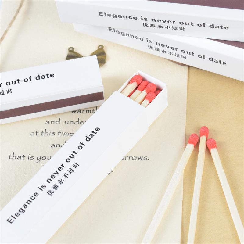 aromatherapy candle special lengthened matches 12 pcs puppet boxed color head cigar igniter aromatherapy baking matches Item Picture