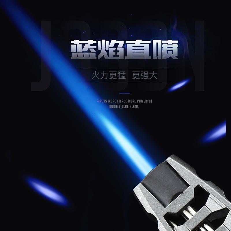 zhongbang 588 gas lighter long pen-style kitchen creative and powerful straight blue flame cigar windproof lighter Specification drawing