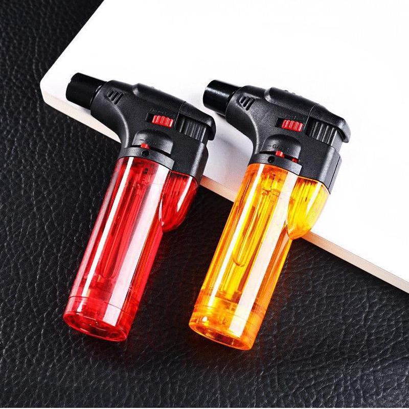 Free Shipping Straight Inflatable Lighter Personality Cigar Moxibustion Candle High Temperature Welding Gun Spray Gun Lighter details Picture