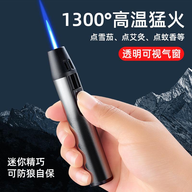 small mini-portable handheld gas lighters high temperature durable welding gun flame gun windproof cigar moxibustion charcoal fire full figure