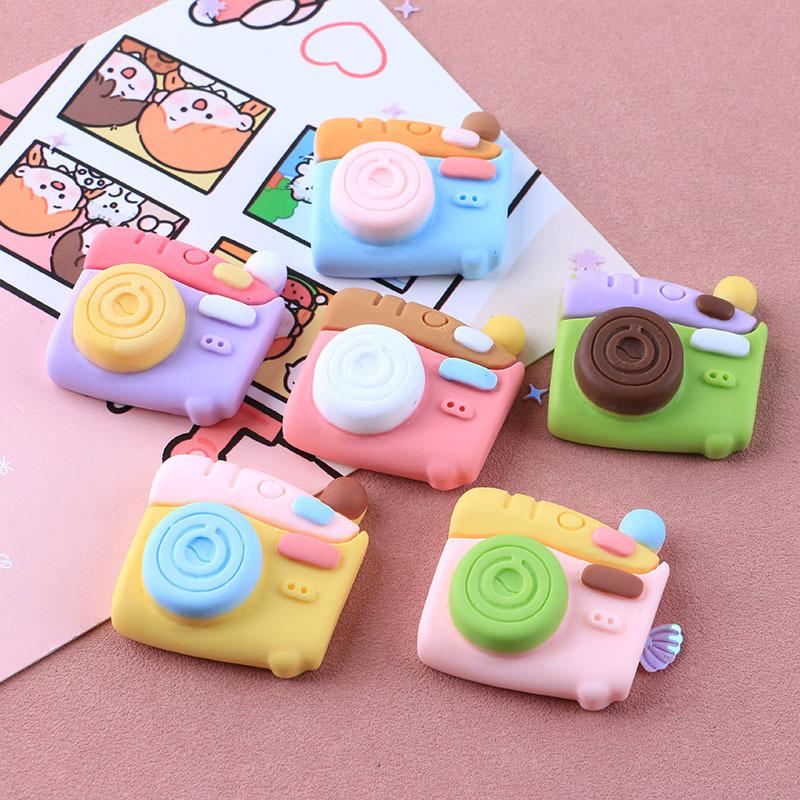 Cartoon Cute Camera Personality DIY Cream Glue Cute Phone Case Homemade Resin Accessories Wholesale Barrettes Decoration Specification drawing
