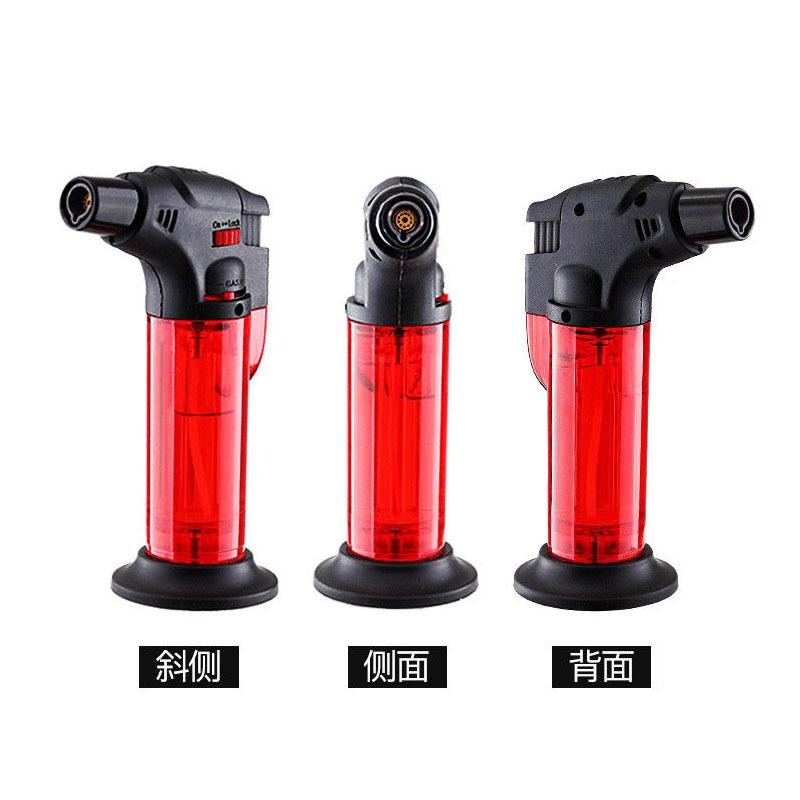 Free Shipping Straight Inflatable Lighter Personality Cigar Moxibustion Candle High Temperature Welding Gun Spray Gun Lighter Application Scenario