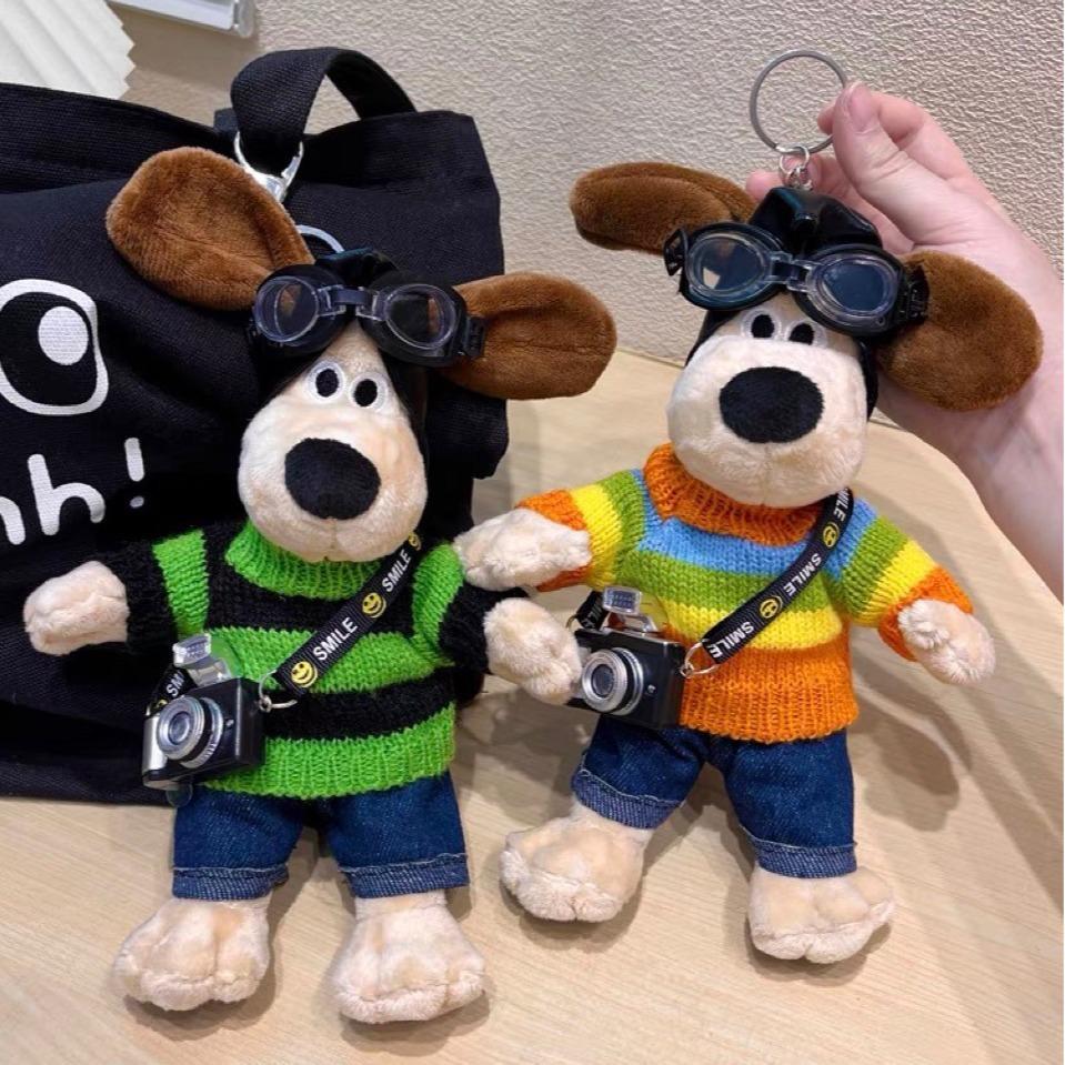 popular palm dog camera plush doll cartoon doll wallace and gromit glasses accessories wallace and gromit hat factory direct supply full figure