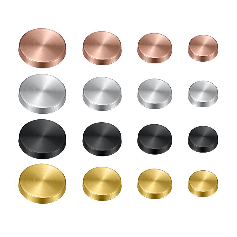 stainless steel mirror nail acrylic advertising nail decorative cover glass self-tapping screw cap fixed black nail Item Picture