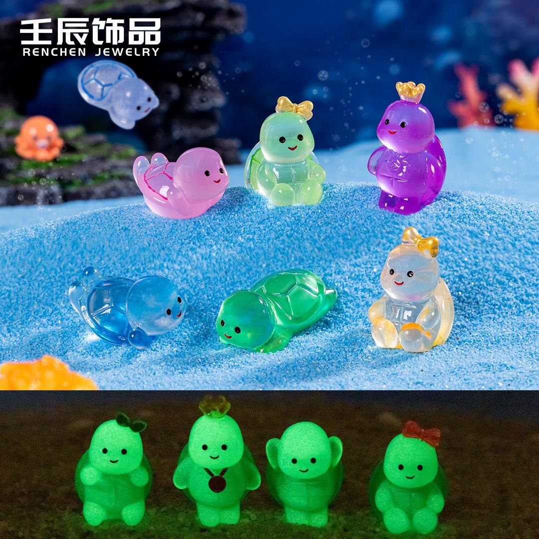 micro landscape luminous turtle diving turtle small turtle factory director diy ornament accessories resin crafts doll decoration details Picture
