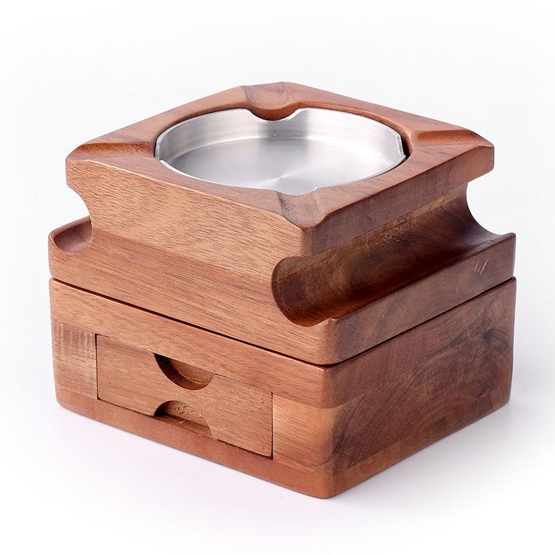 2024 new detachable creative cigar ashtray whiskey cup saucer with drawer storage practical ashtray cross-border Item Picture