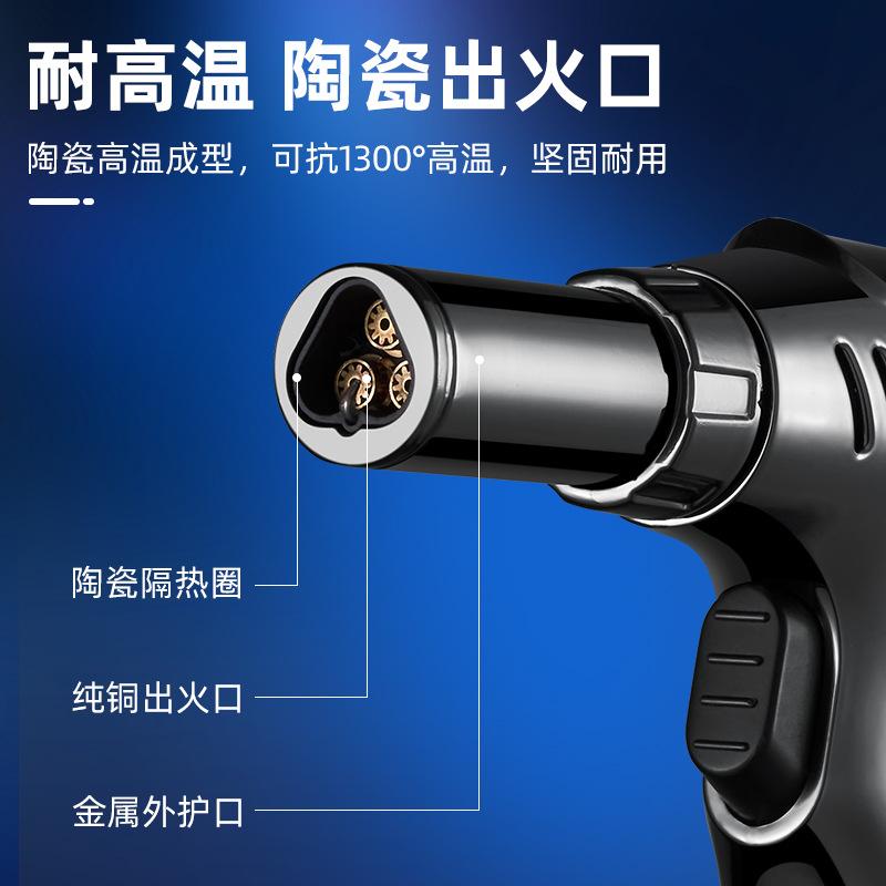 three fire spray gun desktop torch lighter cigar special windproof burning torch outdoor kitchen barbecue flame gun Application Scenario