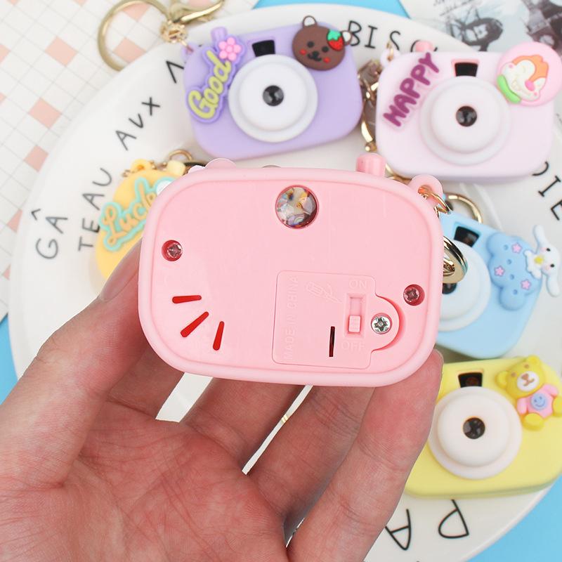 diy accessories wholesale cute cartoon camera keychain pendant pvc flexible glue three-dimensional ornament projection camera key Specification drawing