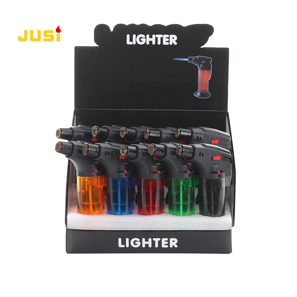 999 long mouth direct punch burning torch cigar high temperature welding gun spray gun gas windproof moxibustion lighter factory wholesale Specification drawing