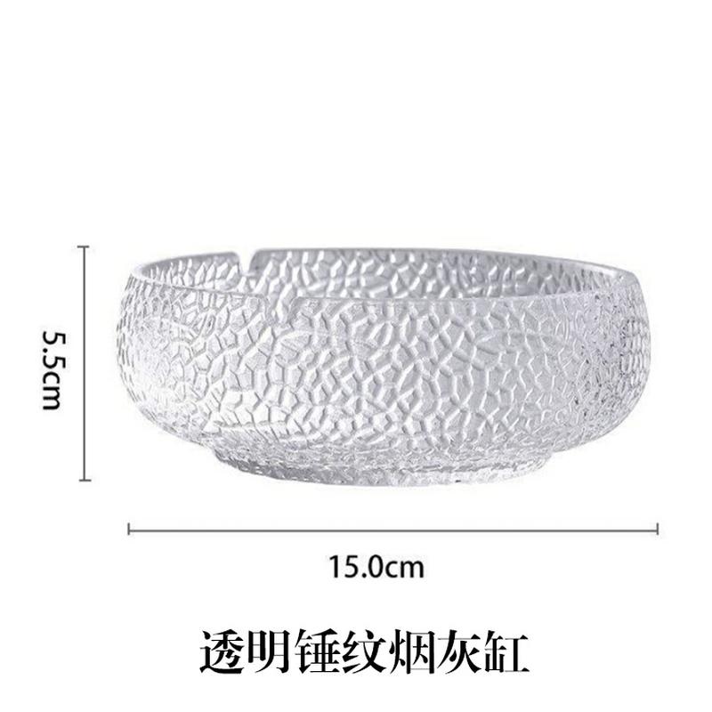 nordic round crystal glass ashtray creative cigar ashtray creative large home living room decoration destroy ashtray details Picture