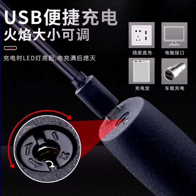 zhongbang gas-electric hybrid gas lighters three direct impact windproof touch induction automatic ignition electronic cigar lighter Specification drawing