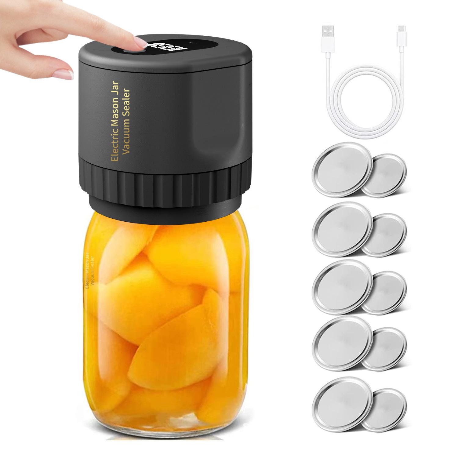mason jar vacuum sealing machine food packaging machine automatic small keep food fresh seal plastic-envelop machine vacuum compressor details Picture