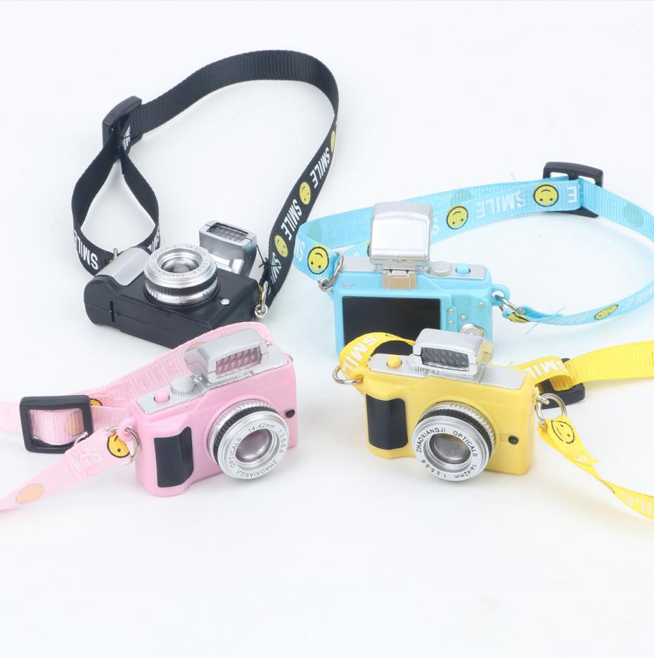 cell phone shell accessories mini luminous sound camera halter necklace gift ornament keychain toy pendant bag details Picture