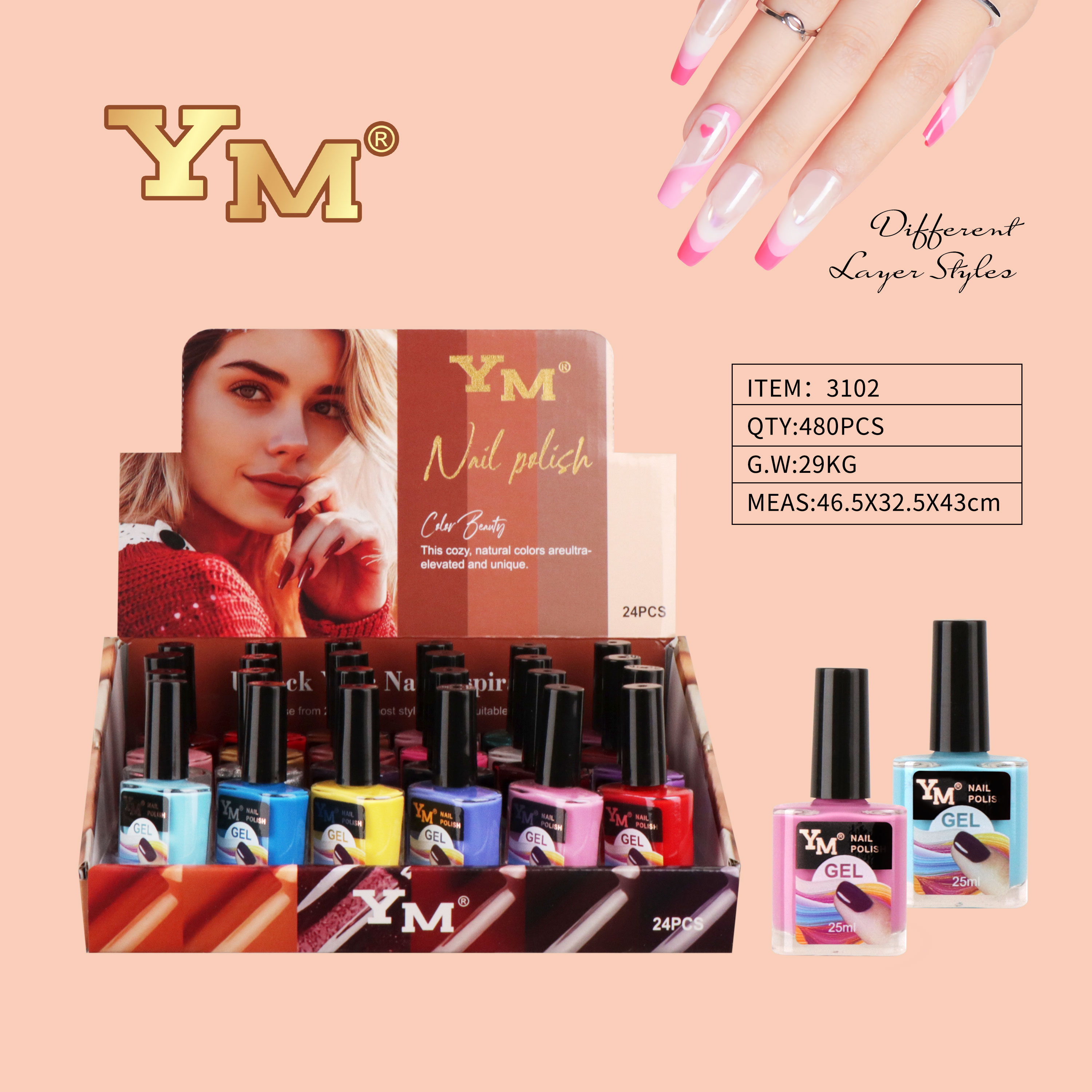 Exclusive 3102 nail polish for foreign trade