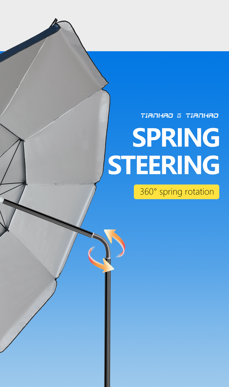 Beach Umbrella Double Layer-Oxford Silver Coating详情4