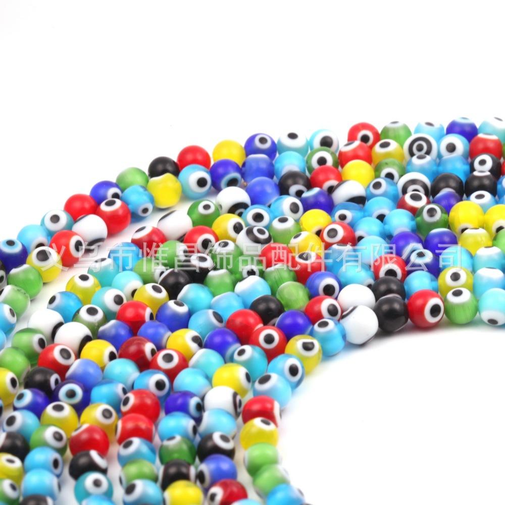 Mixed Color Eyes Bouquet Mille-Fleurs Glass Beads Single round Scattered Beads DIY Ornament Accessories Handmade Necklace Earring Material