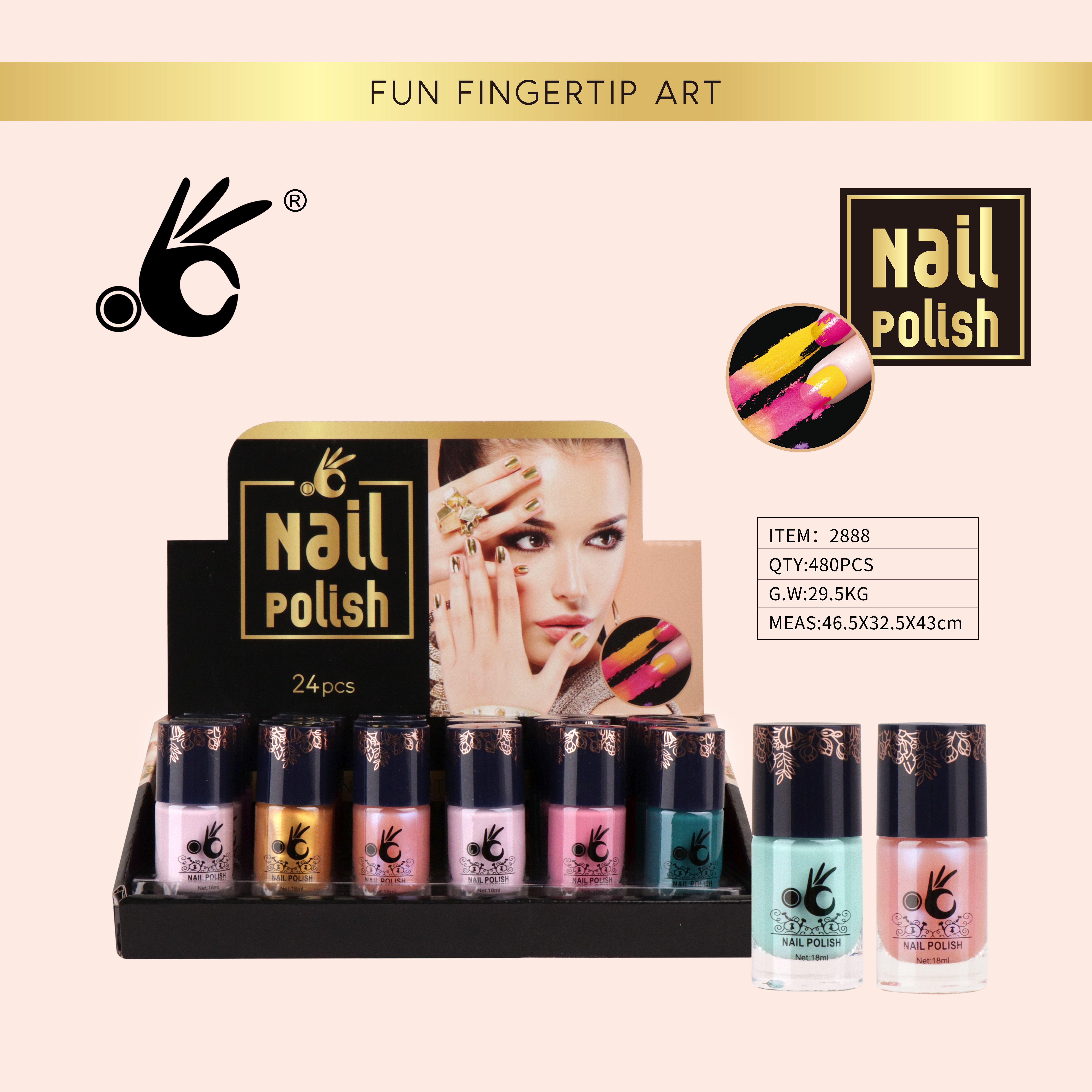 Exclusive 2888 nail polish for foreign trade