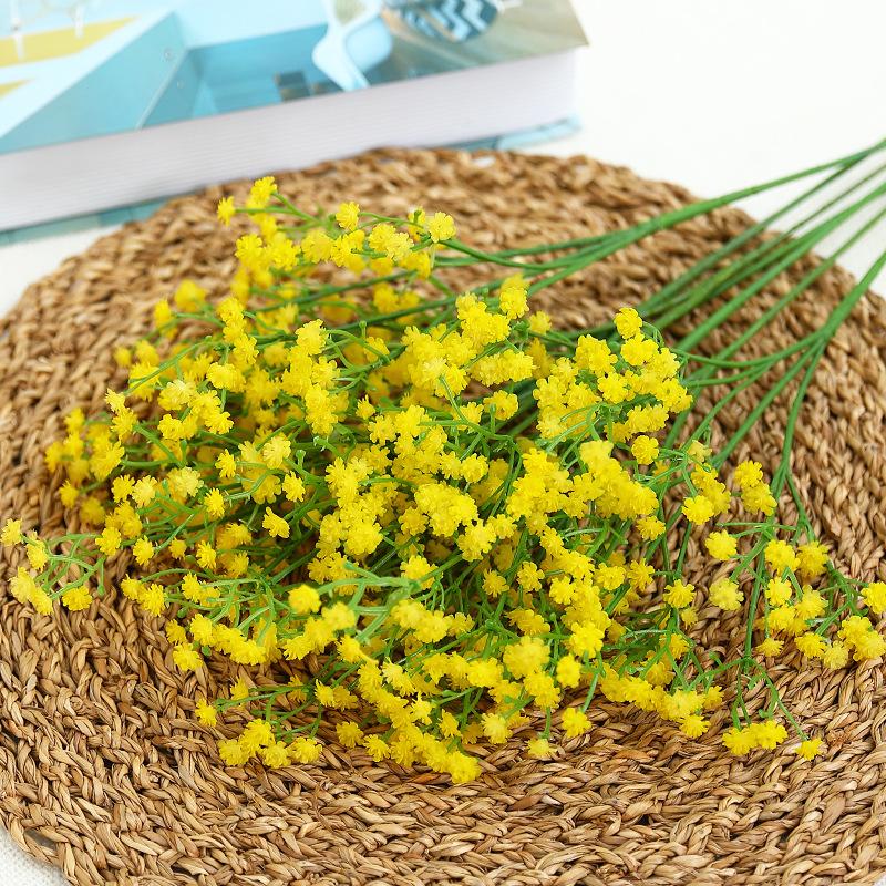 artificial starry dried flower wholesale artificial flowers plastic flower wedding ornamental flower soft glue starry artificial flower Specification drawing