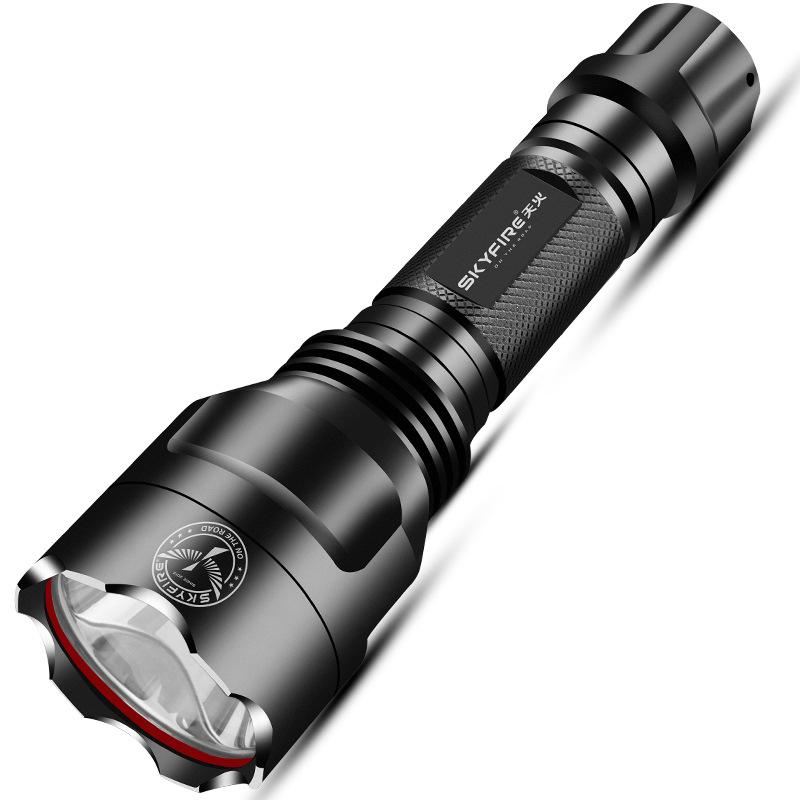 skyfire led emergency light function strong light small flashlight rechargeable super bright long shot c8 mini household special forces Item Picture