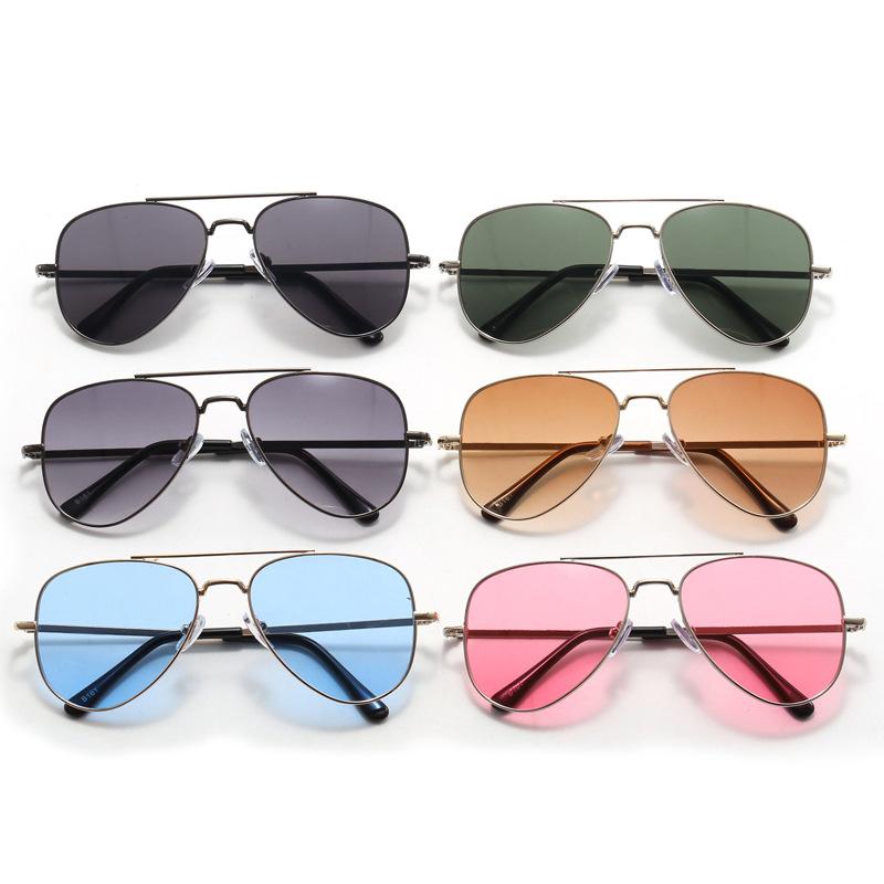 New Factory Direct Supply Cross-Border Metal Children's Sunglasses Male and Female Baby Classic Kid's Eyewear full figure