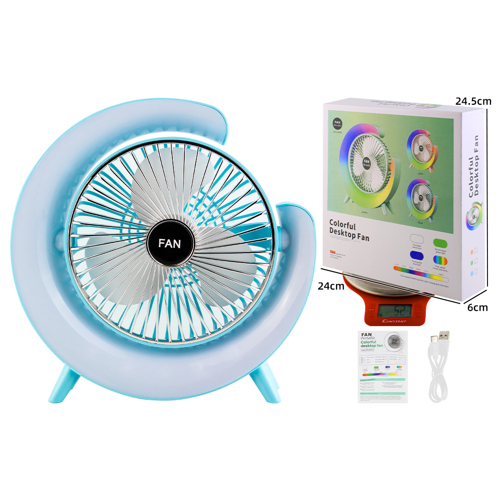 KINSACA Star Source type-c Charging Fan Light LED Specification image