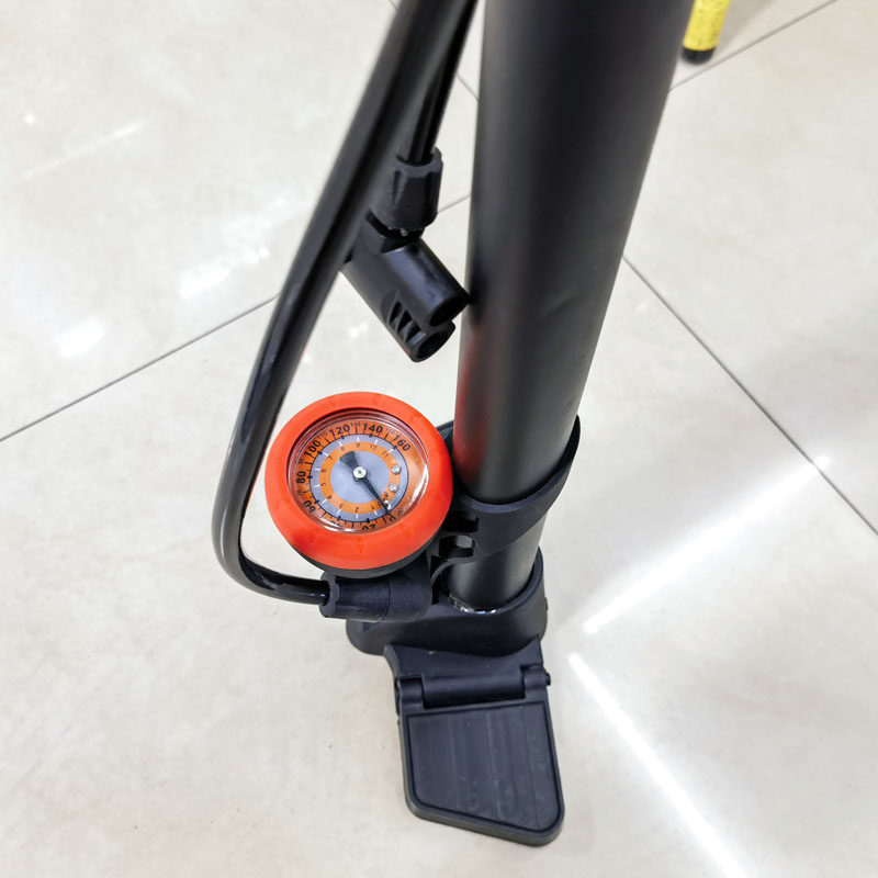 240807 air pump with pressure gauge, bicycle floor air pump, mountain bike, car iron air pump, household toy air pump, air filling pump Item Picture