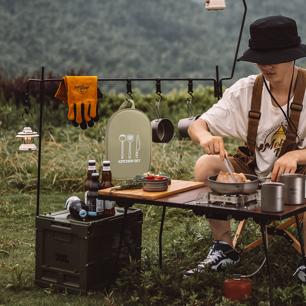 跨境热销便携野营厨具收纳袋餐具露营野餐工具包户外炊具收纳包详情11
