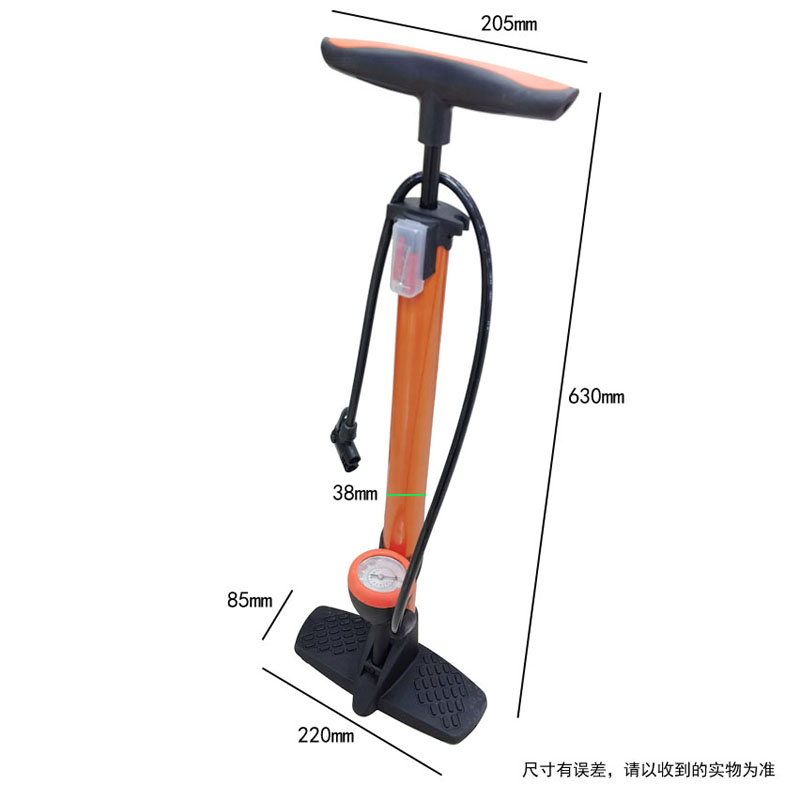 240808 air pump with pressure gauge, bicycle floor air pump, mountain bike, car iron air pump, household toy air pump, air filling pump details Picture
