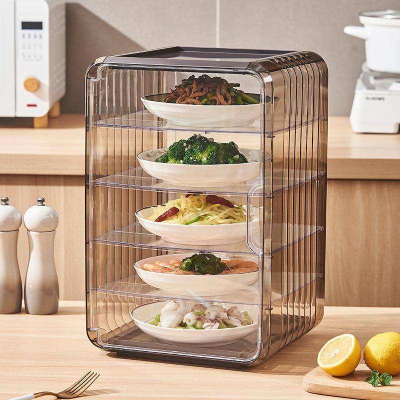 New Household Transparency Cover Vegetable Cover Leftovers Dust Cover Multi-Layer Storage Rack Food Food Dustproof Insulation Table Cover thumbnail