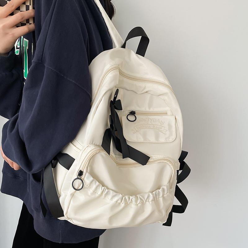 japanese anime peripheral college style cute contrast color bow pleated personality soft girl student schoolbag backpack female Specification drawing