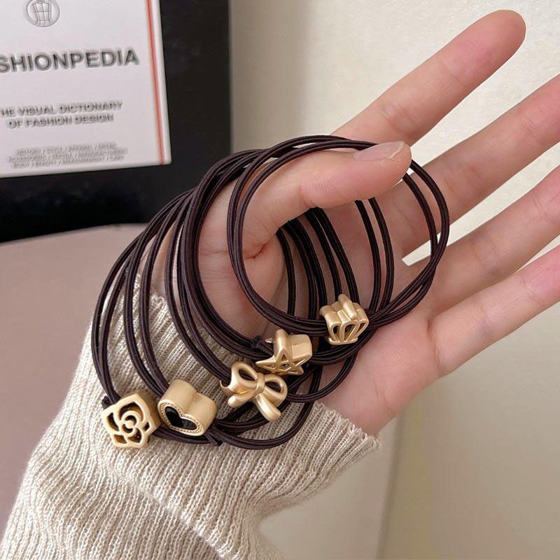 2023 new high elastic hair rubber band hair band women's simple graceful high ponytail durable headband high-grade hair accessories full figure