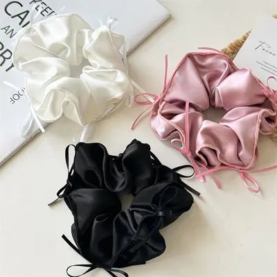 ballet ribbon bow hair rope satin large intestine ring headband bun rubber band hair accessories 2024 new headwear thumbnail