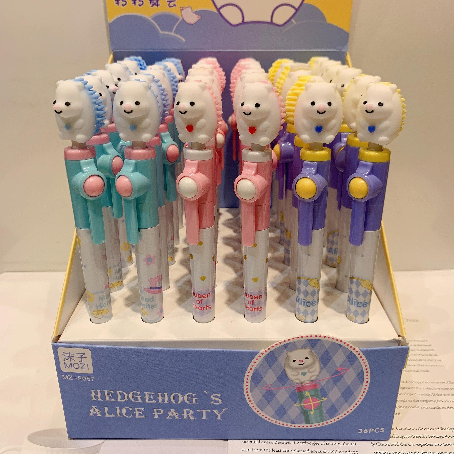 Cute Creative Girl Turn Circle Gel Pen Lin Shen Don't Know Where Brown Bear Keni Rabbit Black Signature Water Pen details Picture