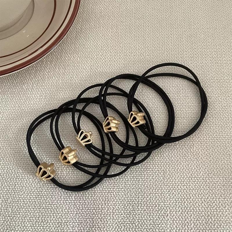 2023 new high elastic hair rubber band hair band women's simple graceful high ponytail durable headband high-grade hair accessories Specification drawing