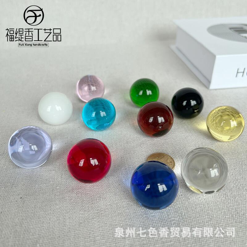 glass ball 1-200mm marbles 14 solid transparent checkers ornament color crystal ball foreign trade cross-border Application Scenario