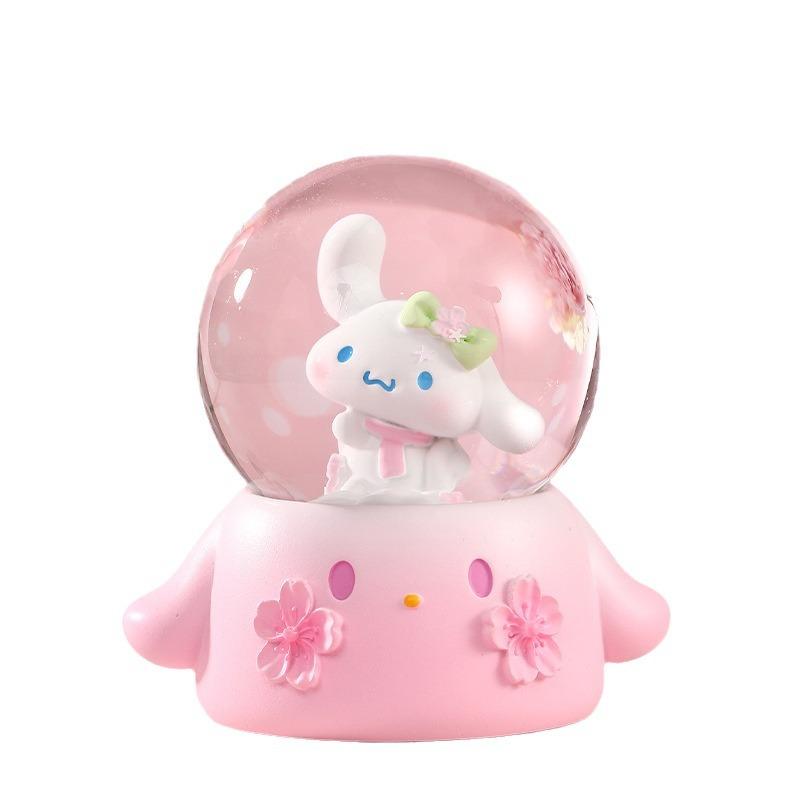 girl heart cherry blossom party luminous crystal ball small night lamp decoration glass ball children's doll toy decorative gift Item Picture