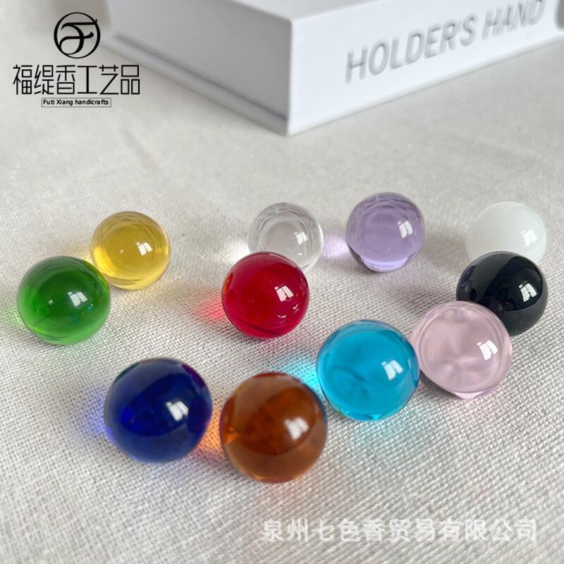 glass ball 1-200mm marbles 14 solid transparent checkers ornament color crystal ball foreign trade cross-border details Picture
