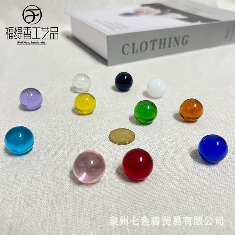 glass ball 1-200mm marbles 14 solid transparent checkers ornament color crystal ball foreign trade cross-border Specification drawing