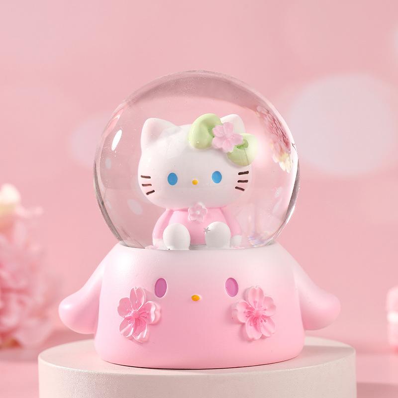 girl heart cherry blossom party luminous crystal ball small night lamp decoration glass ball children's doll toy decorative gift Application Scenario