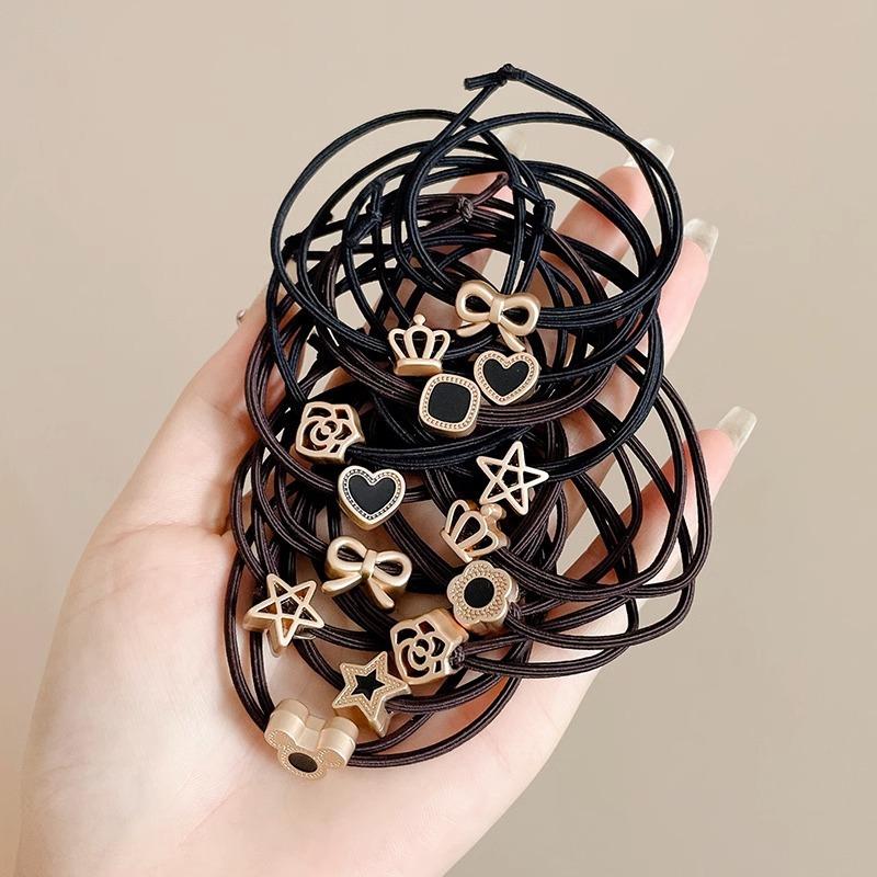 2023 new high elastic hair rubber band hair band women's simple graceful high ponytail durable headband high-grade hair accessories Application Scenario