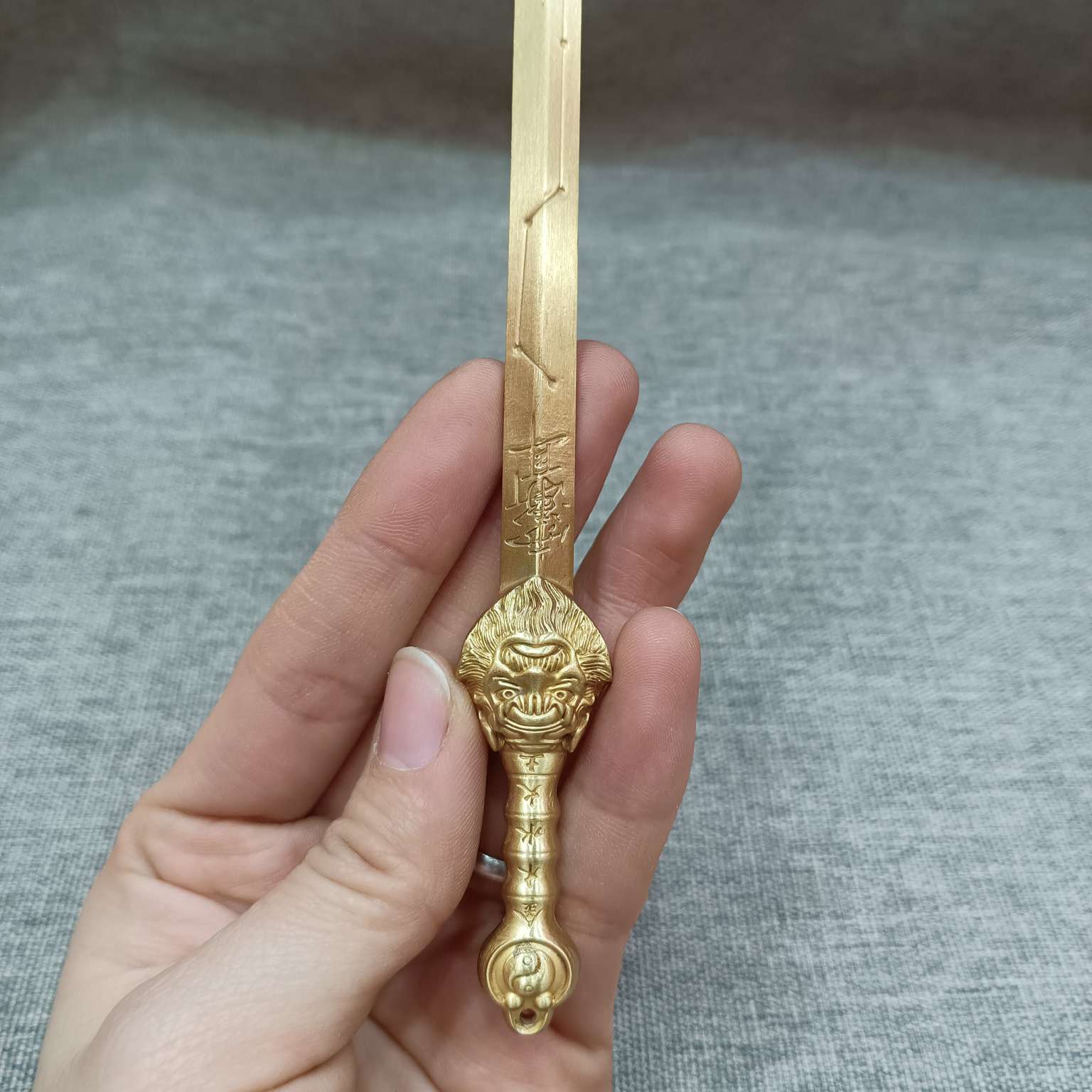 Zhonggong Craft Copper Swords, Celestial Master Swords, Seven-star Swords, Five Elements Swords of Metal, Wood, Water, Fire and Earth, copper art detail image 7