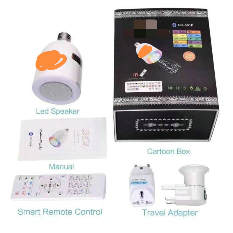 便携式Q102蓝牙音箱跨境电商桌面阿拉伯灯泡音响遥控灯光APP控制详情图2