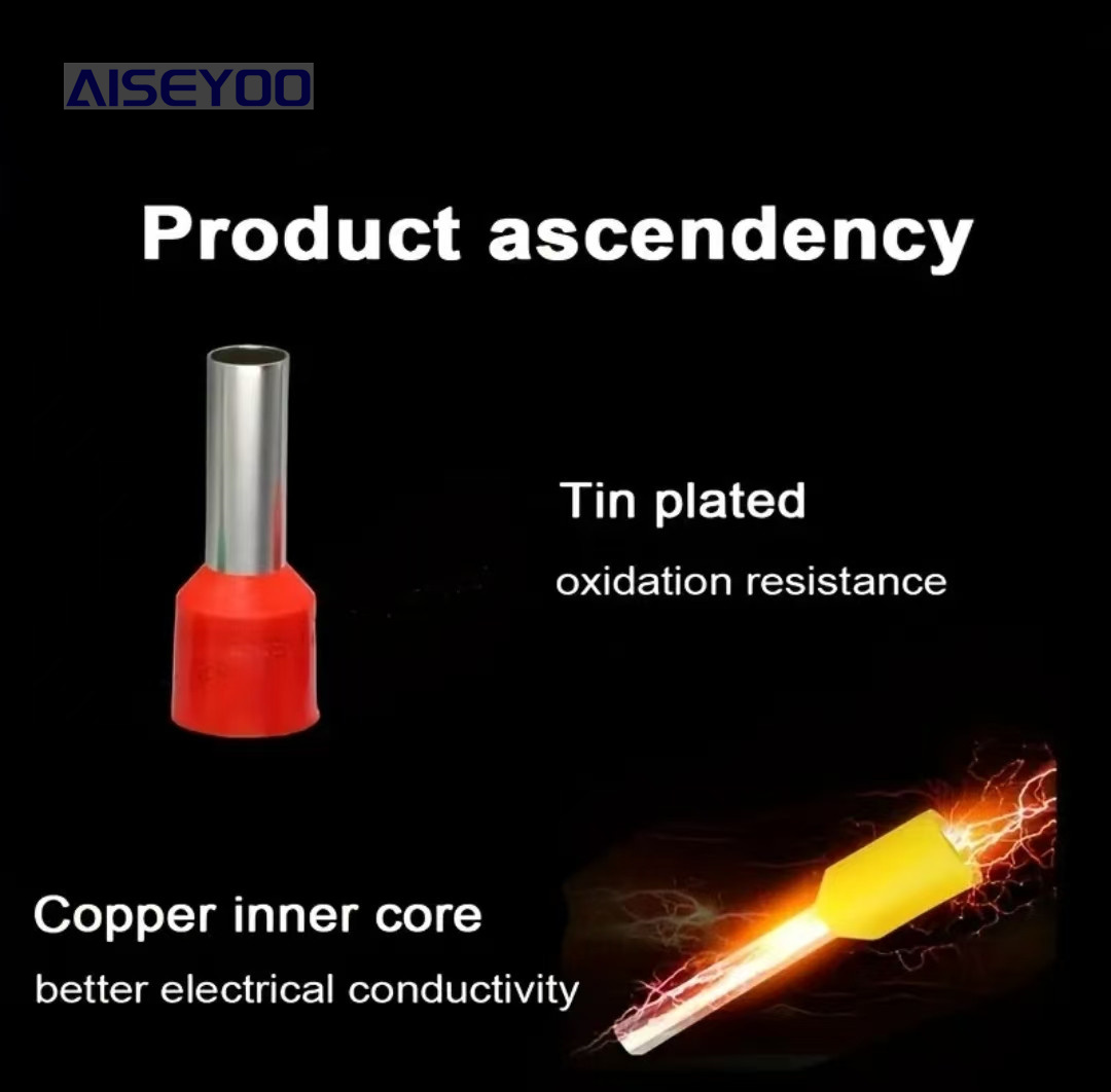 400pcs tubular terminal set, VE European tubular terminal block combination box, cold-pressed terminal block, VE pin tubular terminal 8-in-1 combination cold-pressed terminal, pre-insulated quick wiring copper nose pic 4