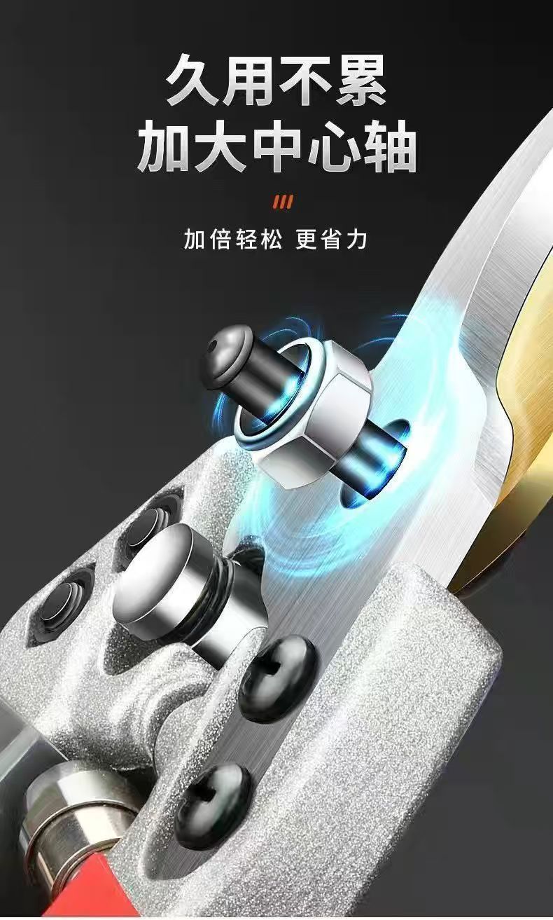 New gardeners' effortless flower branch pruning shears, original Japanese VVT imported SK5 powerful garden pruning shears detail image 3