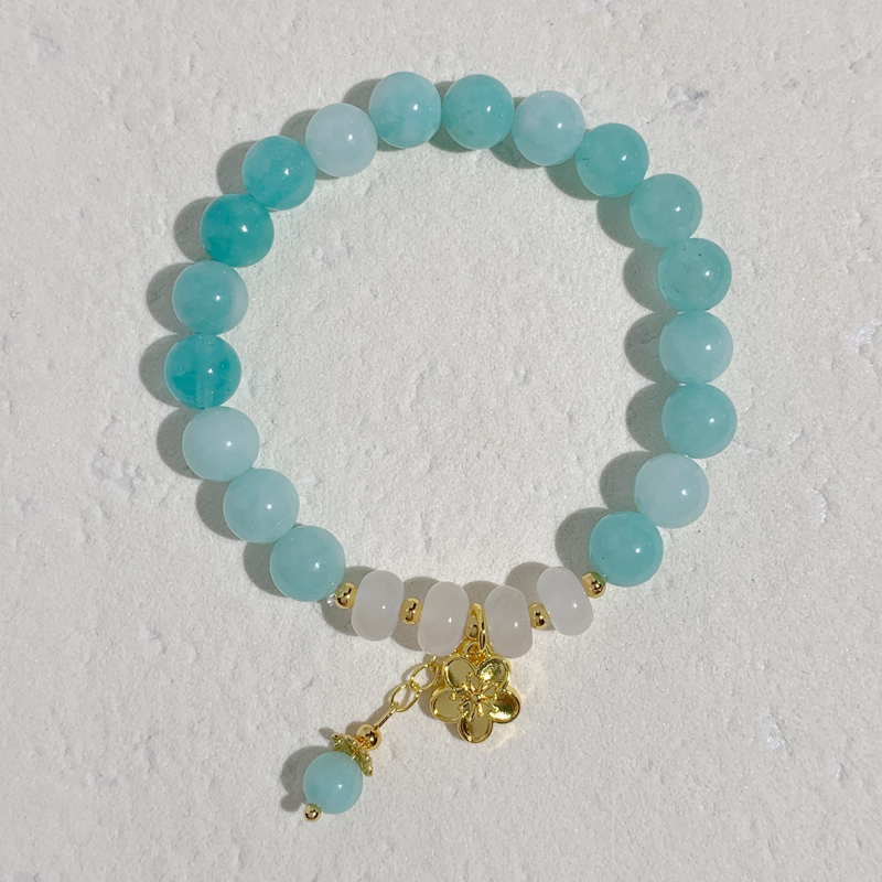 天河玉玉髓手链原创男女款黄玉髓手串高级感圆珠手串简约现货批发甜美手串批发