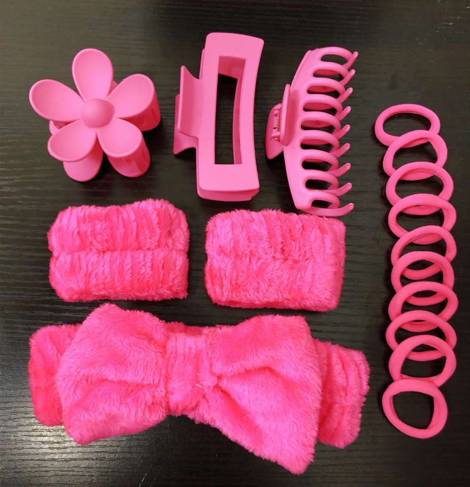 Headwear set, hair band, hair clip