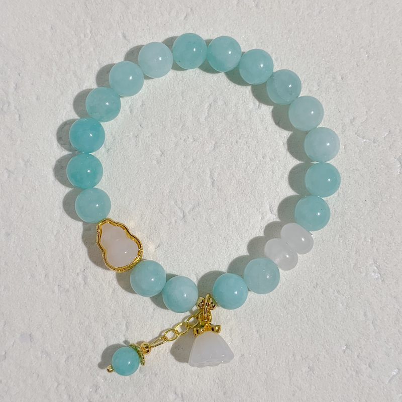 Tianhe Jade chalcedony bracelet Original men's and women's yellow chalcedony bracelet, high-end, sweet, fresh and simple, wholesale in stock, sweet bracelet wholesale